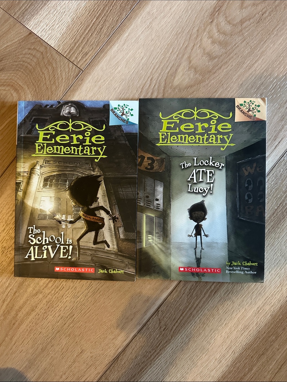 Scholastic Branches Eerie Elementary Books 1 & 2 Paperback Bundle